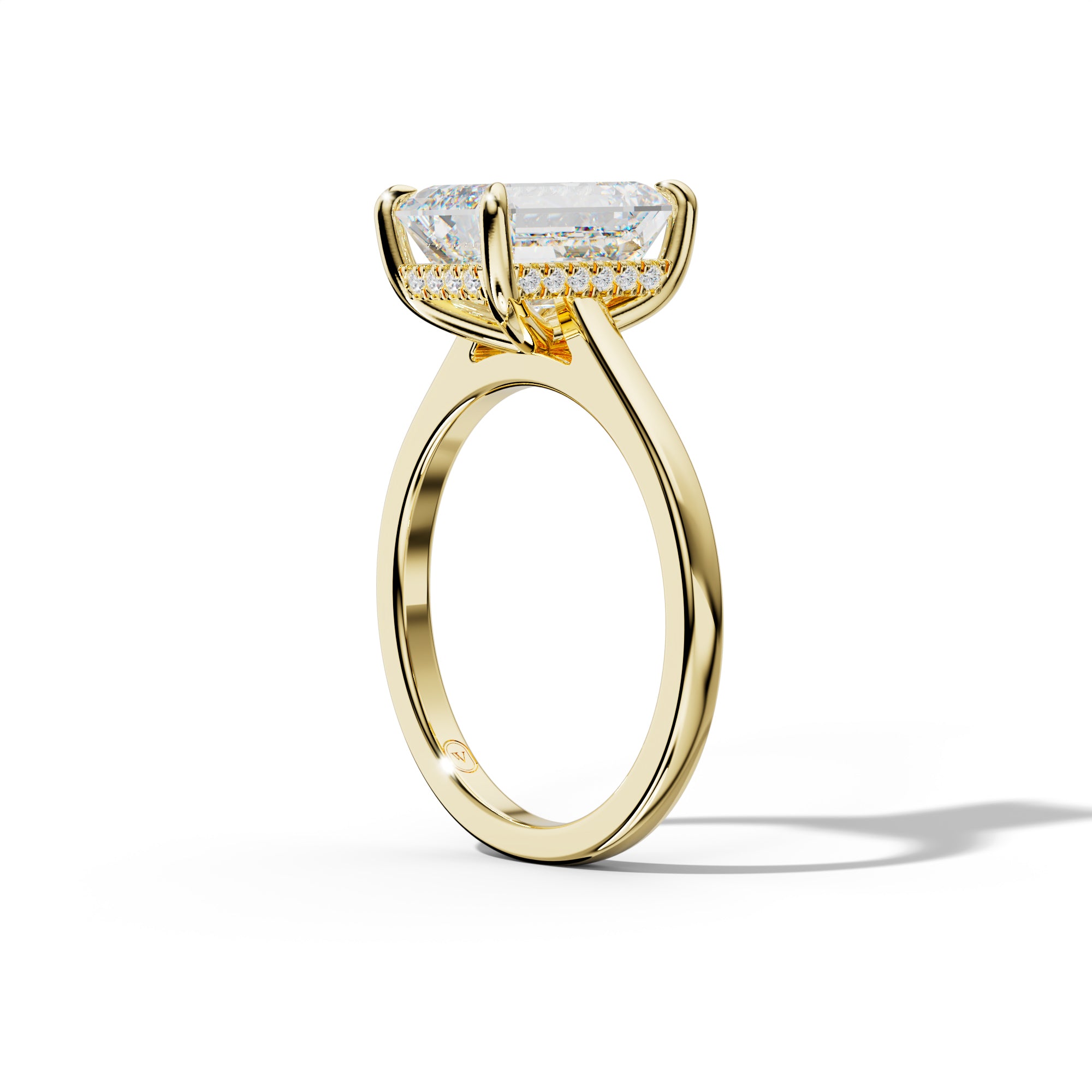 Lilly Emerald Cut Engagement Ring